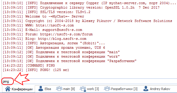 Текстовая консоль MyChat Client Текстовая консоль MyChat Client